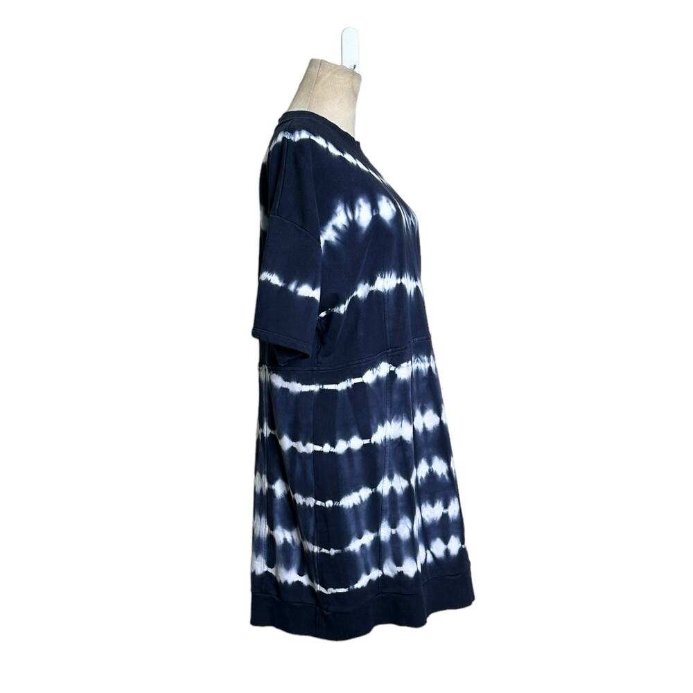 Michael Kors blue white tie dye organic cotton short sleeves dress size XL - Picture 7 of 12